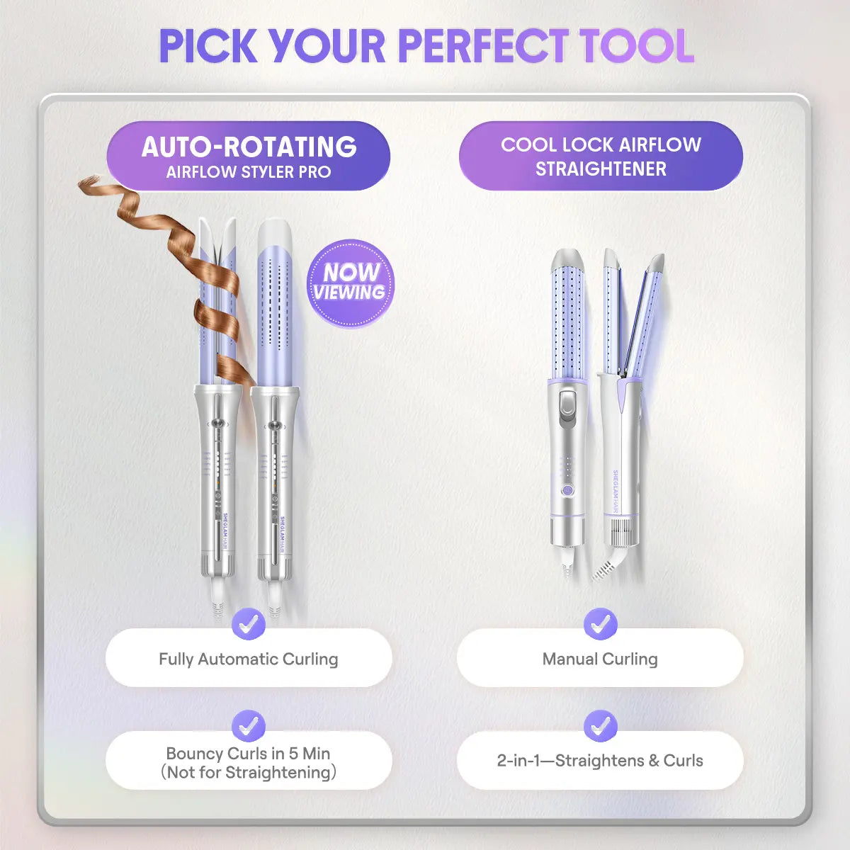 Effortless Automatic Airflow Styler for Long-Lasting Curls & Straight Hair
