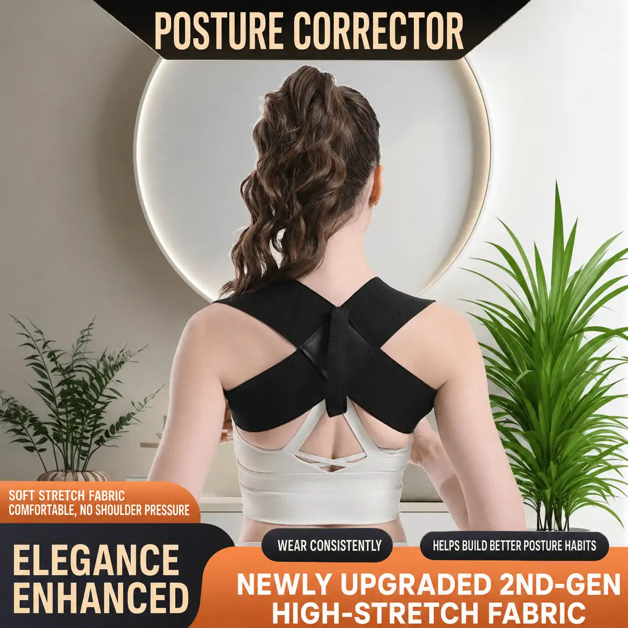 Instant Posture Corrector & Open Shoulder Brace for Daily Comfort