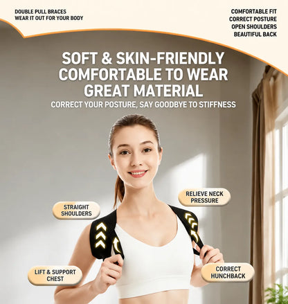 Instant Posture Corrector & Open Shoulder Brace for Daily Comfort