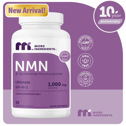 NMN Cellular Booster – 10-in-1 Ultimate NAD+ Complex For Youthful Energy & Vitality