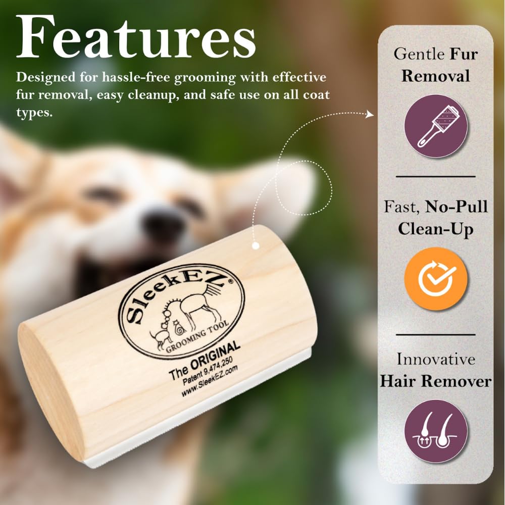 Patented Deshedding Grooming Brush – Remove Up to 95% of Loose Hair & Dander in Minutes
