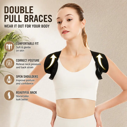 Instant Posture Corrector & Open Shoulder Brace for Daily Comfort