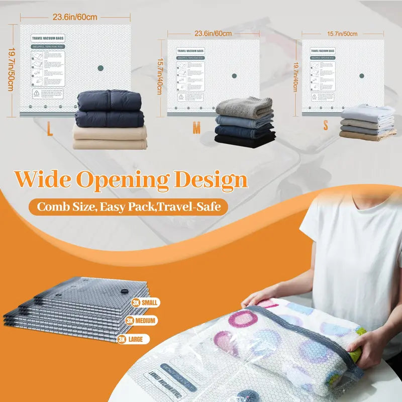 Ultimate Vacuum Storage Bags with Electric Pump Set
