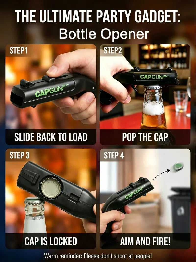 Pop, Lock & Shoot: The Ultimate Cap Launcher Bottle Opener