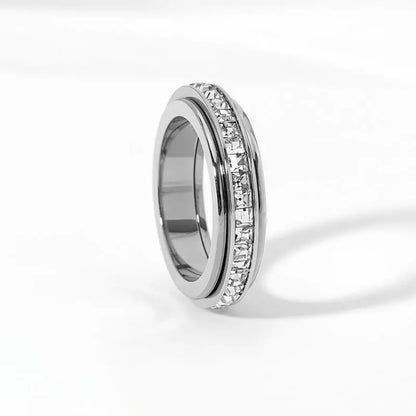 Titanium Fidget Ring – Smooth Spinner Mechanism For Instant Anxiety Relief