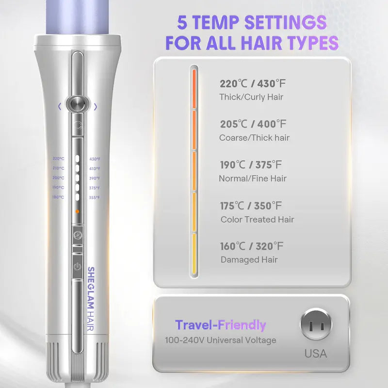Effortless Automatic Airflow Styler for Long-Lasting Curls & Straight Hair