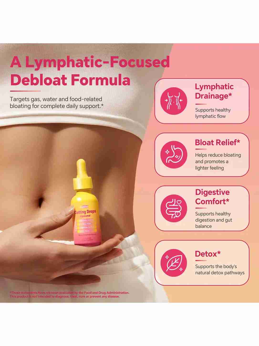 Liposomal Cutting Drops: Fast Anti-Bloat, Detox & Lymphatic Support